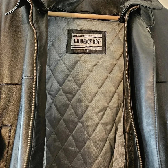 Laurence Roy Vintage 100% Lambskin Leather Moto  Biker Boho Jacket Black Size M. - Picture 11 of 16